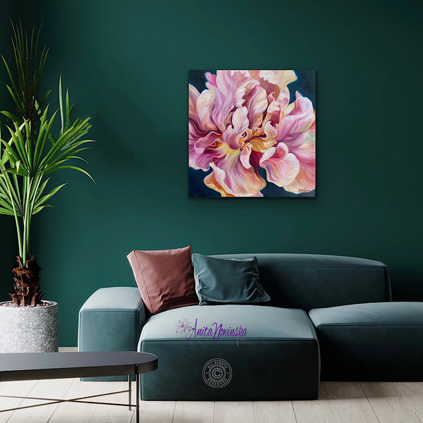 ‘Everything’- Big Tulip Flower Painting on Canvas