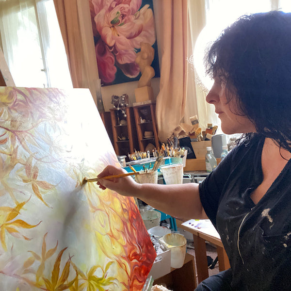 'Relinquish'- Autumn Acer Leaves painting