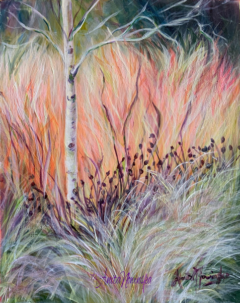 25x20cm Framed Meadow Paintings