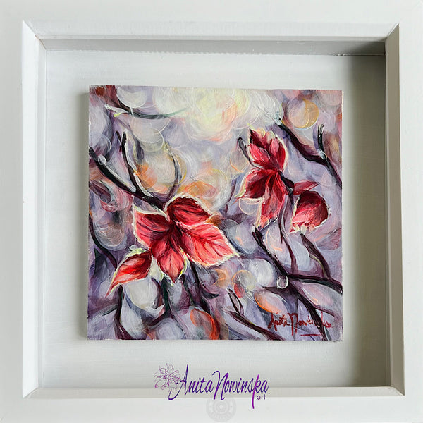 Framed 15cm Meadow & Seedhead paintings