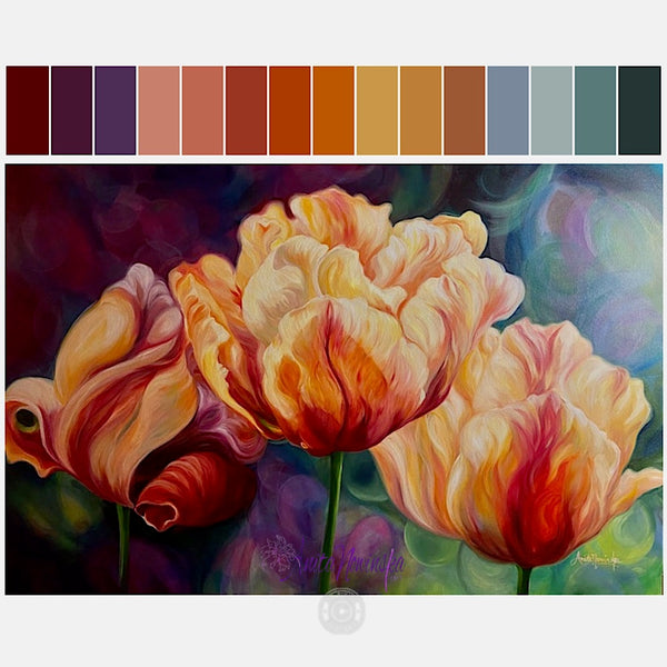 Limberness- Tulip flower Painting