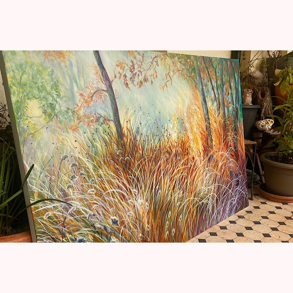 'Escapism'’ Autumn seed heads & grasses-Garden Painting