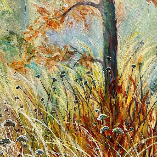 'Escapism'’ Autumn seed heads & grasses-Garden Painting