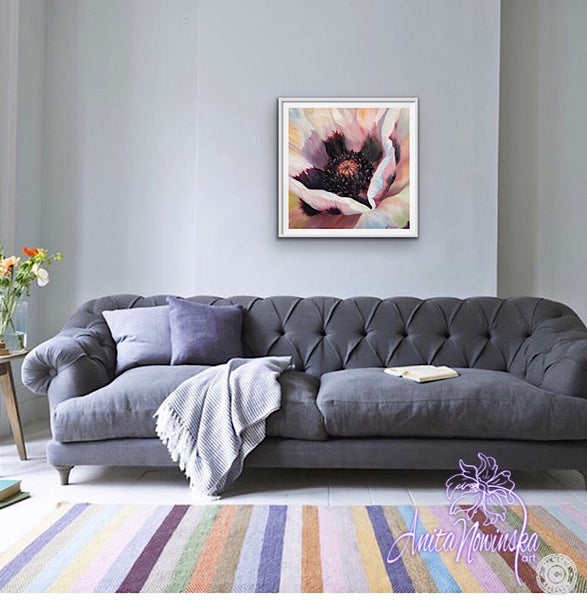Bliss- Oriental Poppy Flower Painting