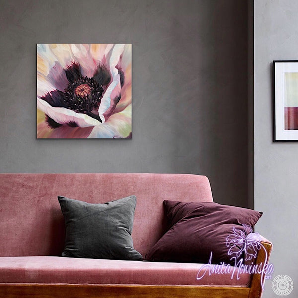 Bliss- Oriental Poppy Flower Painting
