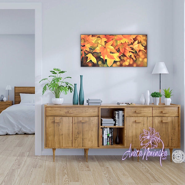 Love's Glow- Painting of Autumn Leaves