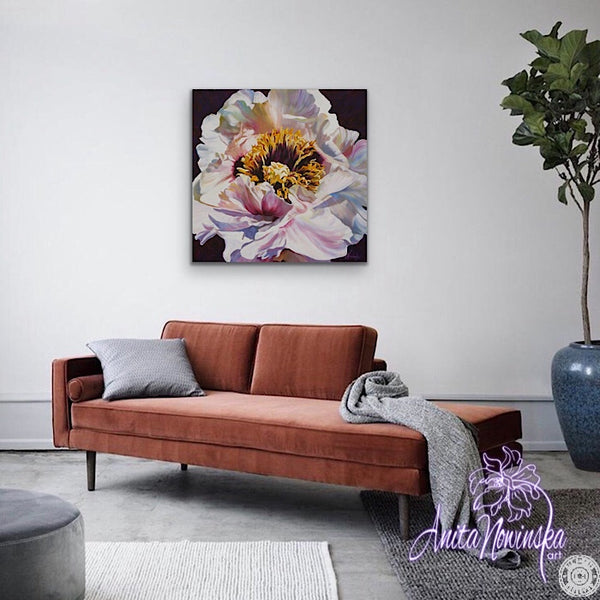 Positive Thinking- Tree Peony Flower Painting