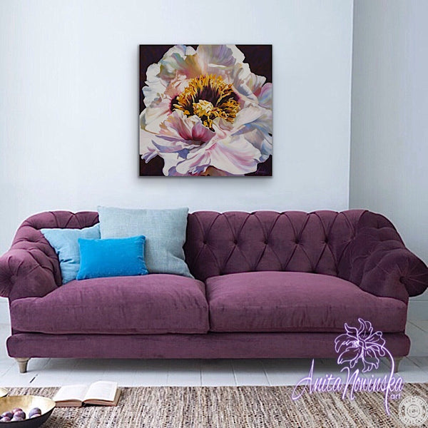 Positive Thinking- Tree Peony Flower Painting
