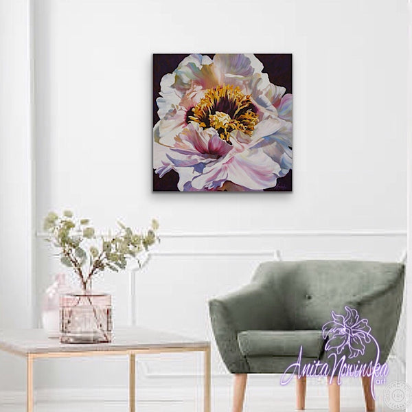 Positive Thinking- Tree Peony Flower Painting