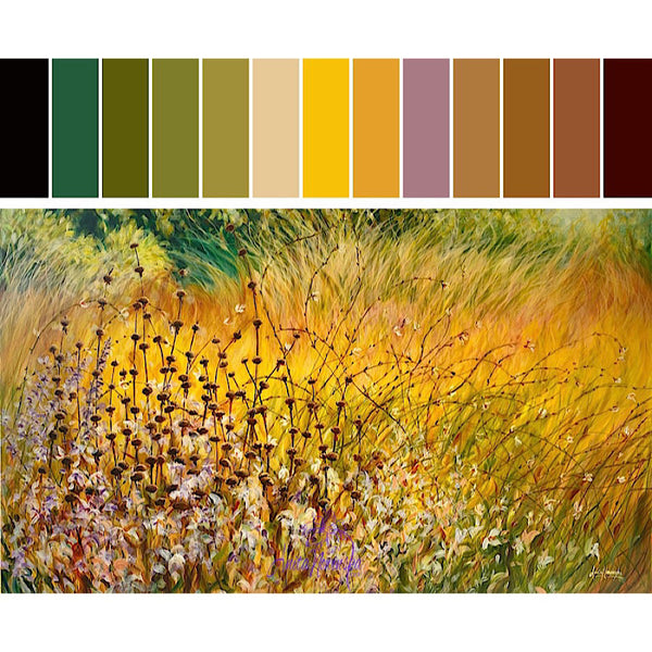 ‘Understanding’ Autumn seedheads & grasses-Meadow Painting