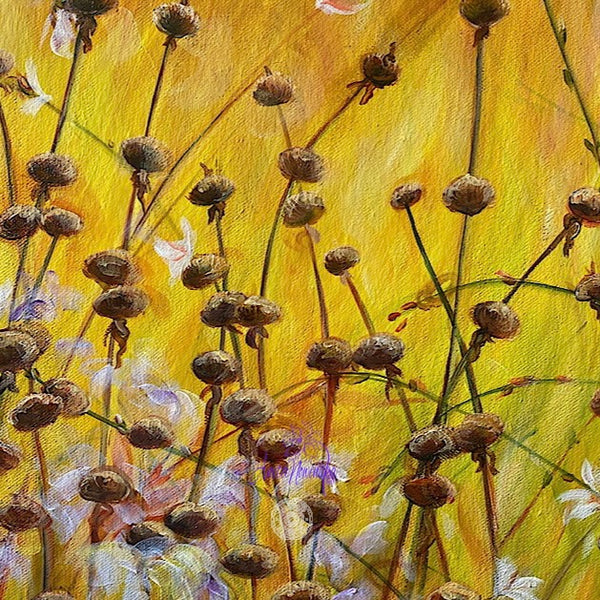 ‘Understanding’ Autumn seedheads & grasses-Meadow Painting