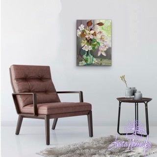 'Spring Gathering'- Still life with Clematis in Oils