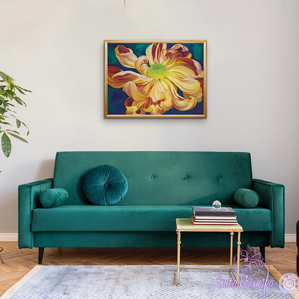 Emperor's Pride- Chrysanthemum Flower Painting