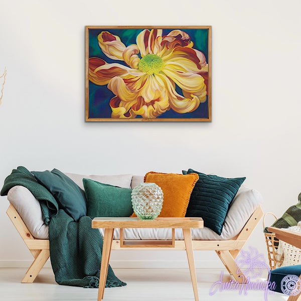 Emperor's Pride- Chrysanthemum Flower Painting