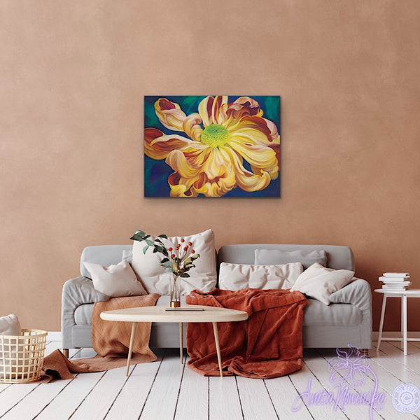 Emperor's Pride- Chrysanthemum Flower Painting