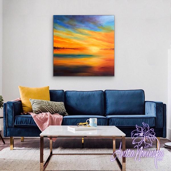 Azure Blaze - Sunset oil on canvas