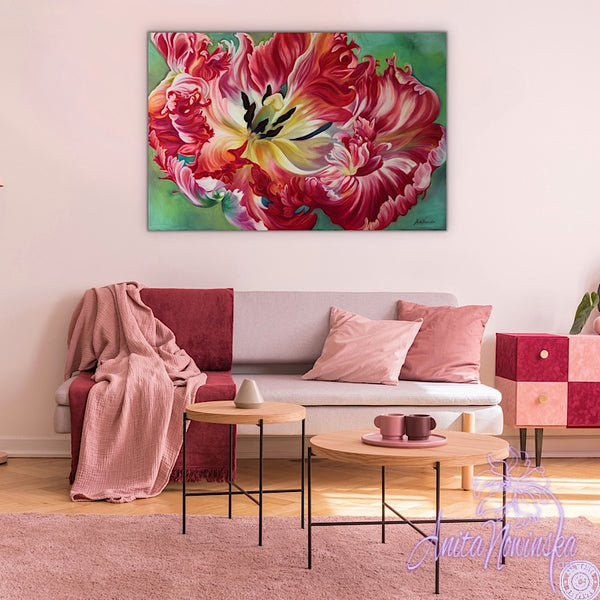 Puissance- Parrot Tulip Painting