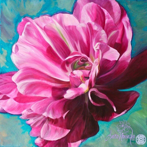 Fashionista- Bright Pink Tulip Flower Canvas