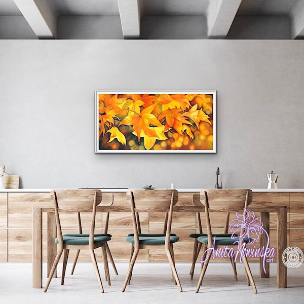 Love's Glow- Painting of Autumn Leaves