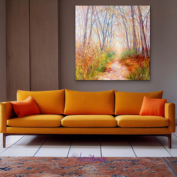 Haven- Big Woodland Path Ttree painting on canvas