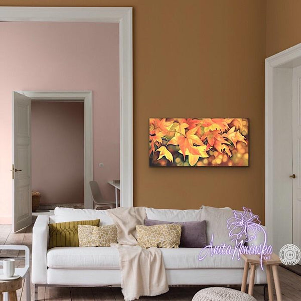 Love's Glow- Painting of Autumn Leaves
