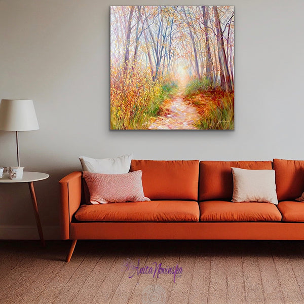 Haven- Big Woodland Path Ttree painting on canvas