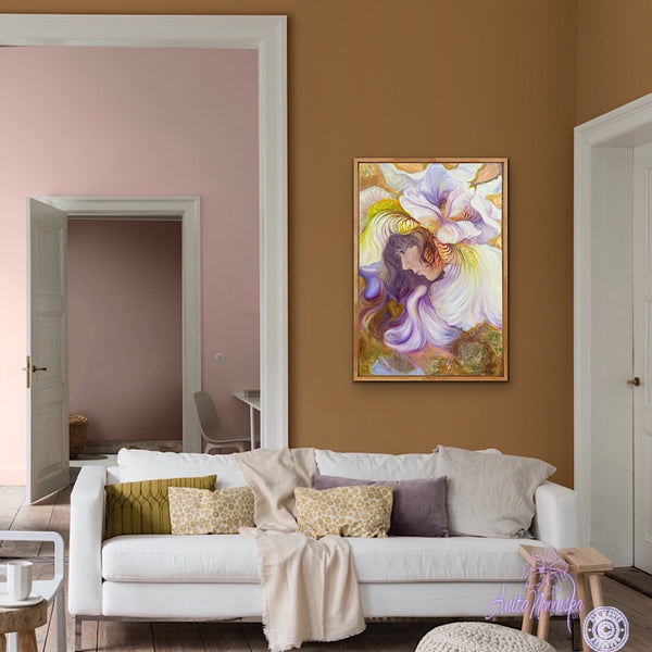 see me i bloom- anita nowinska-flower paintings, meaningss, symbolism & women