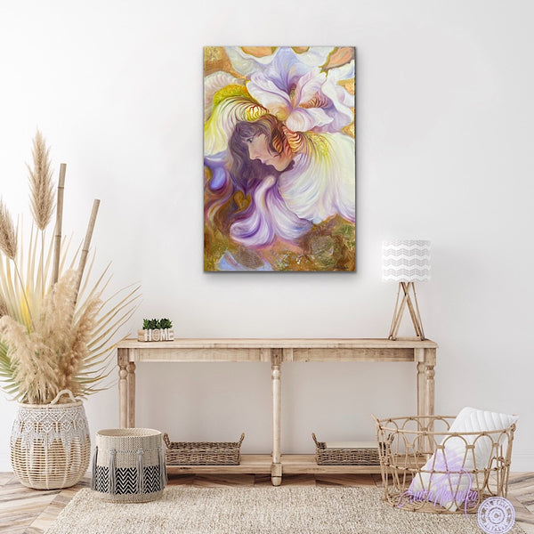 see me i bloom- anita nowinska-flower paintings, meaningss, symbolism & women