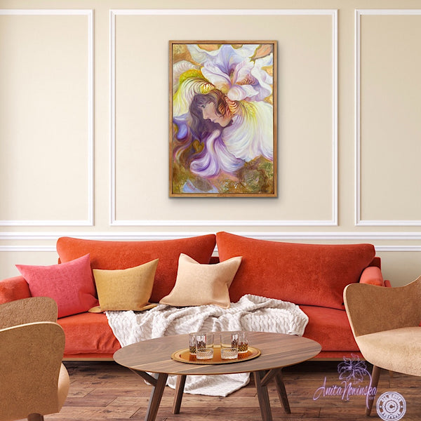 see me i bloom- anita nowinska-flower paintings, meaningss, symbolism & women