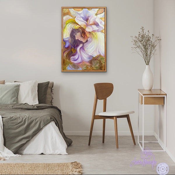 see me i bloom- anita nowinska-flower paintings, meaningss, symbolism & women