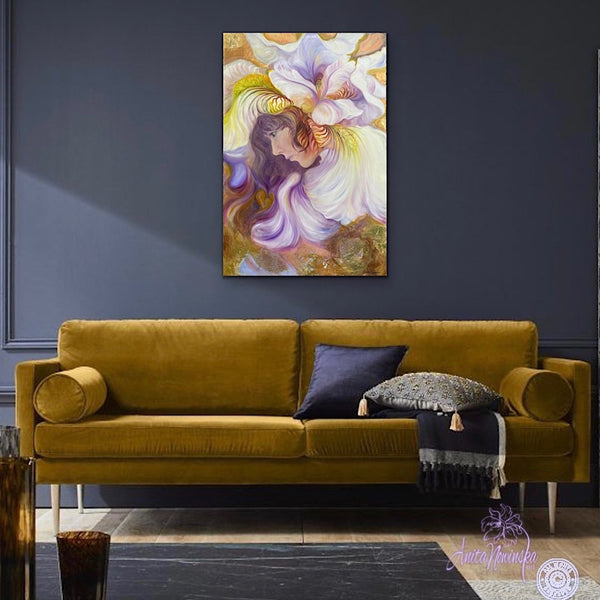 see me i bloom- anita nowinska-flower paintings, meaningss, symbolism & women