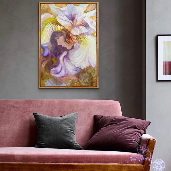 see me i bloom- anita nowinska-flower paintings, meaningss, symbolism & women