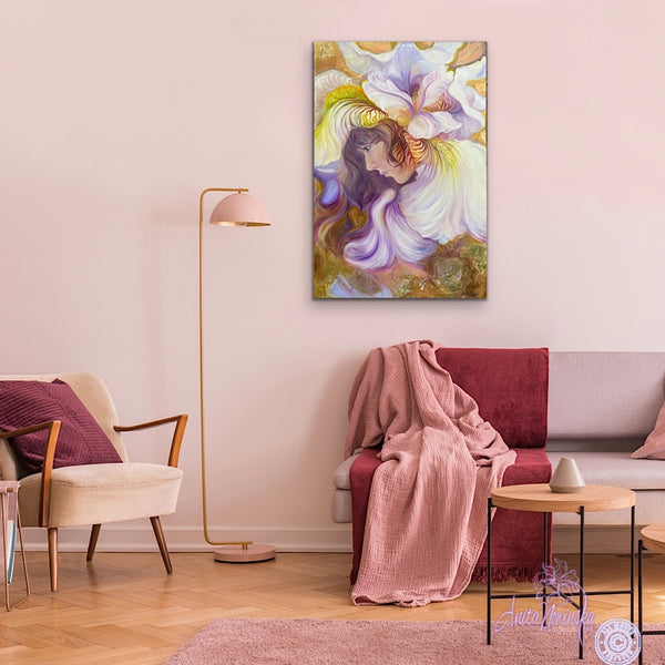 see me i bloom- anita nowinska-flower paintings, meaningss, symbolism & women