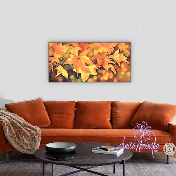 Love's Glow- Painting of Autumn Leaves