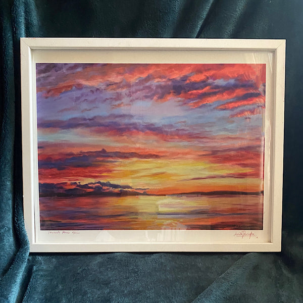 A3 framed print of sunset painting by anita nowinska