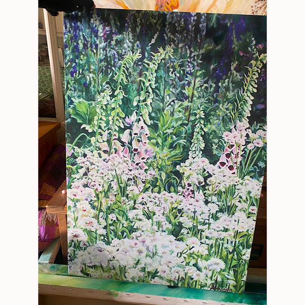 Moment's Rest - Foxglove Garden canvas print