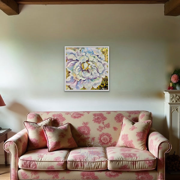 embrace- original framed oil painting of flouncy white peony on a 14ct gold background by anita nowinska.JPEG
