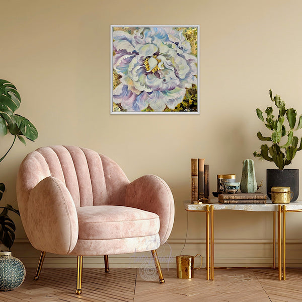 embrace- original framed oil painting of flouncy white peony on a 14ct gold background by anita nowinska.JPEG
