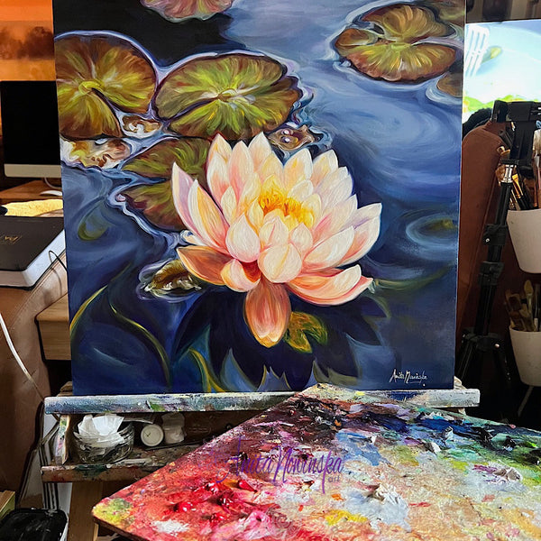 Revival- Waterlily Oil painting