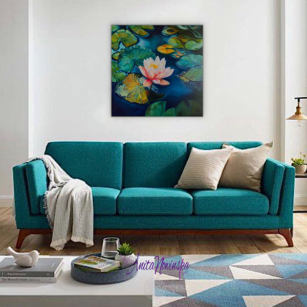'Unity'- Waterlily Pond painting