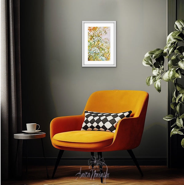 Intuity-Wild Carota flower Meadow Painting of cow parsley gently lit by golden sunlight by anita nowinska.JPEG