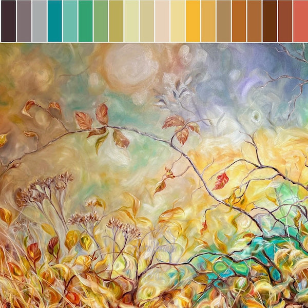 'Moments in Time'- Autumn Hedgerow Painting