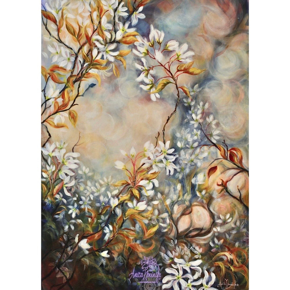 Trust-Amelanchier Blossom Flower Painting