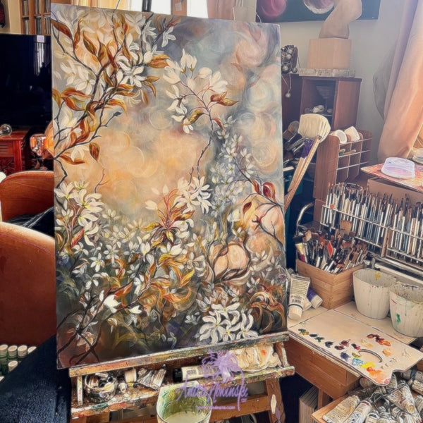 Trust-Amelanchier Blossom Flower Painting