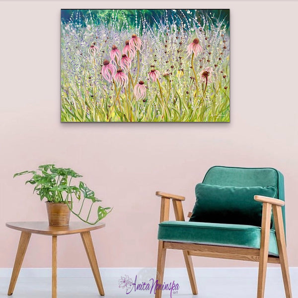 'Persistence'- Echinacea garden Painting