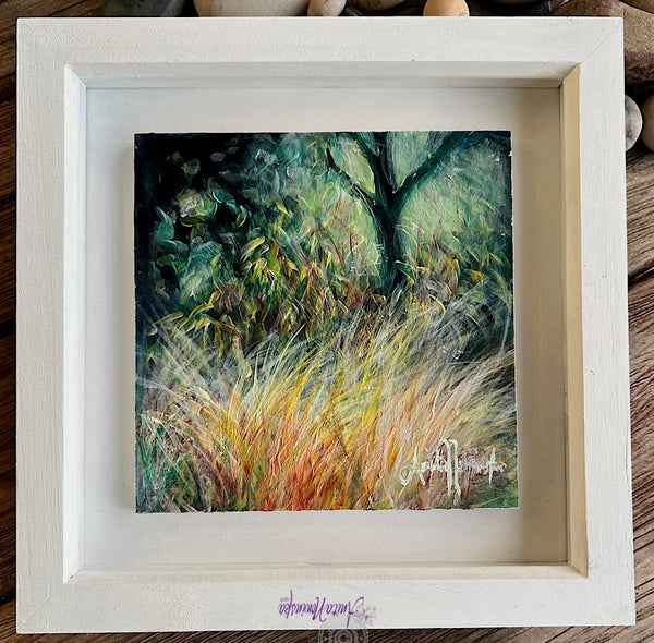 Framed 15cm Meadow & Seedhead paintings