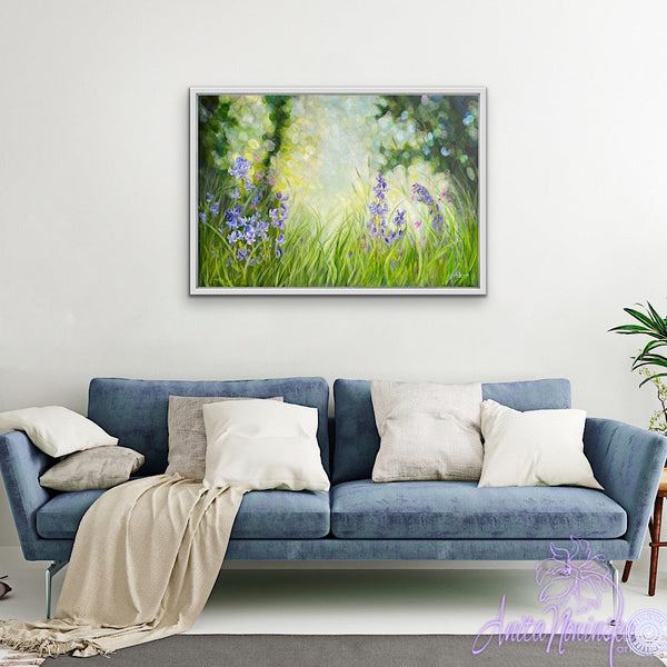 Consciousness- Bluebell Hedgerow Painting
