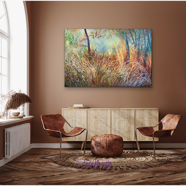 'Escapism'’ Autumn seed heads & grasses-Garden Painting