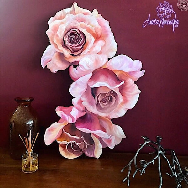 Freeform Flower Painting- Roses