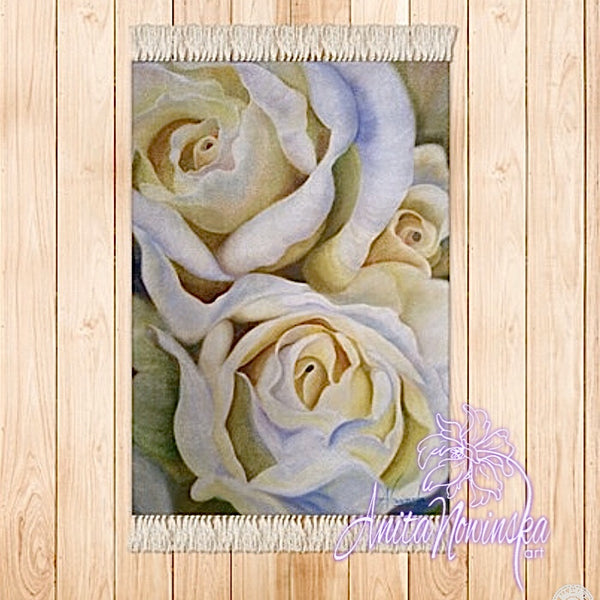 ‘Innocence’- White Roses Flower Painting